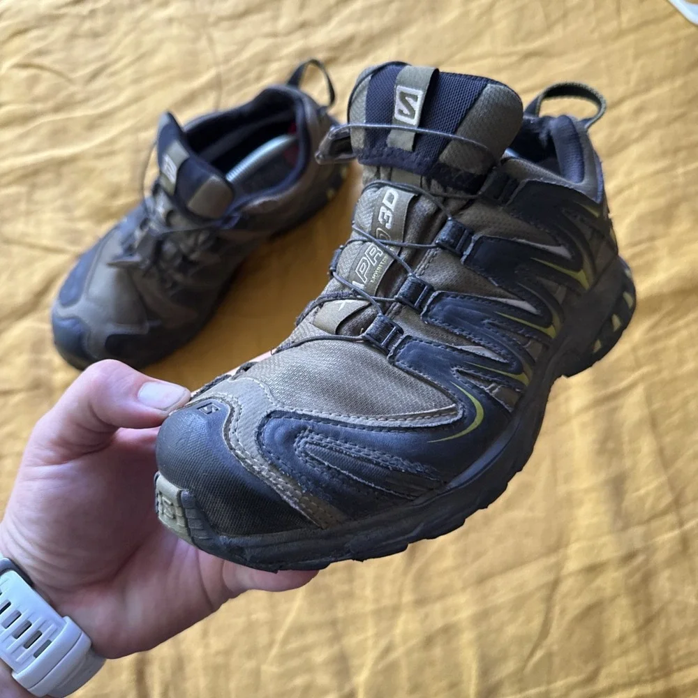 Salomon‎ XA Pro 3D Chassis Men Size 7 Green Well Loved But Solid